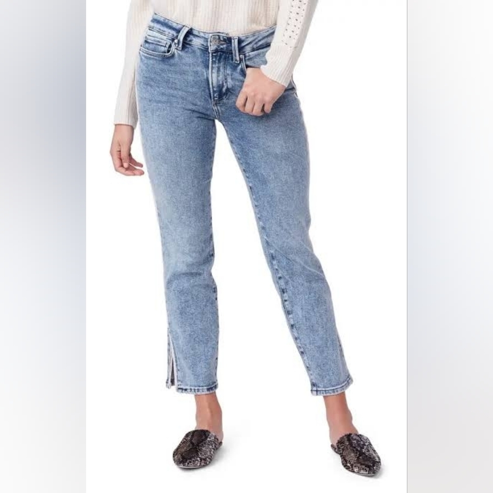 PAIGE Light Blue Ankle Jeans With Piping NWT